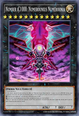 Number iC1000: Numerounius Numerounia Yu-Gi-Oh card