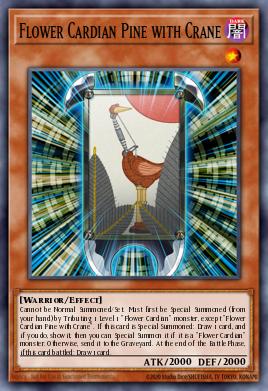 Flower Cardian Pine with Crane Yu-Gi-Oh card