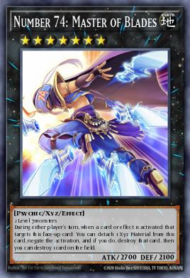 Number 74: Master of Blades Yu-Gi-Oh card