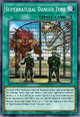 Supernatural Danger Zone Yu-Gi-Oh card