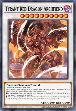 Tyrant Red Dragon Archfiend Yu-Gi-Oh card