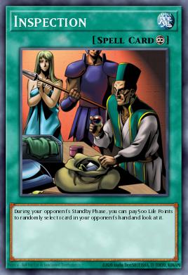 Inspection Yu-Gi-Oh card