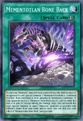 Mementotlan Bone Back Yu-Gi-Oh card
