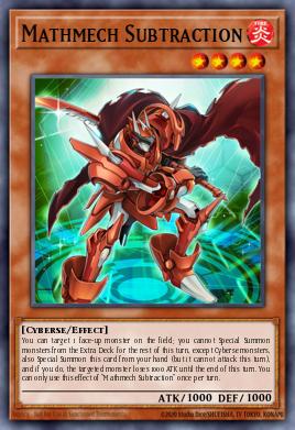 Mathmech Subtraction Yu-Gi-Oh card