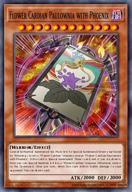 Flower Cardian Paulownia with Phoenix Yu-Gi-Oh card