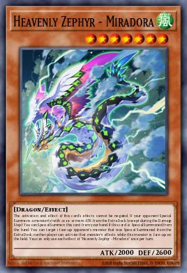 Heavenly Zephyr - Miradora Yu-Gi-Oh card