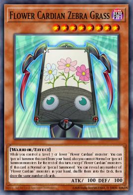 Flower Cardian Zebra Grass Yu-Gi-Oh card
