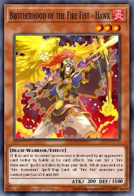 Brotherhood of the Fire Fist - Hawk Yu-Gi-Oh card