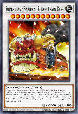 Superheavy Samurai Steam Train King Yu-Gi-Oh card