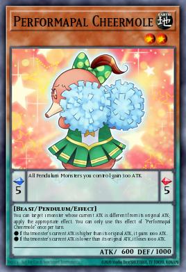 Performapal Cheermole Yu-Gi-Oh card
