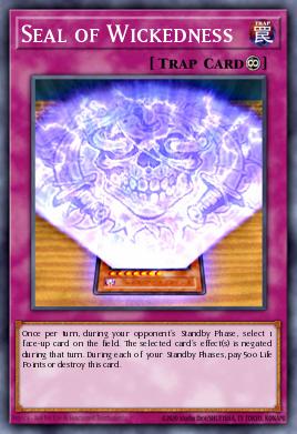 Seal of Wickedness Yu-Gi-Oh card