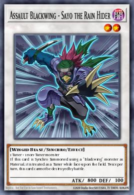 Assault Blackwing - Sayo the Rain Hider Yu-Gi-Oh card