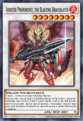 Ignister Prominence, the Blasting Dracoslayer Yu-Gi-Oh card