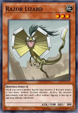 Razor Lizard Yu-Gi-Oh card