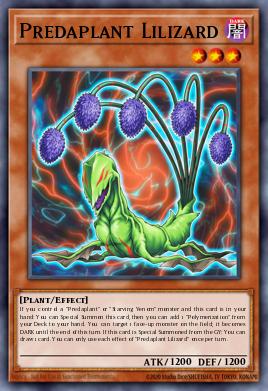 Predaplant Lilizard Yu-Gi-Oh card