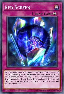 Red Screen Yu-Gi-Oh card