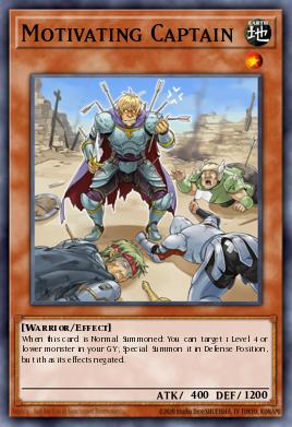Motivating Captain Yu-Gi-Oh card