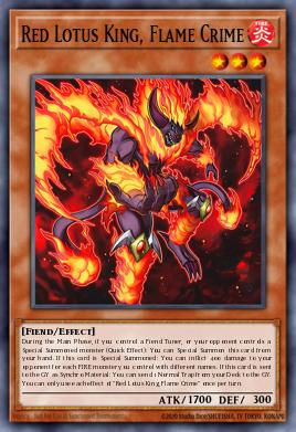 Red Lotus King, Flame Crime Yu-Gi-Oh card