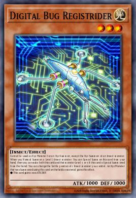 Digital Bug Registrider Yu-Gi-Oh card