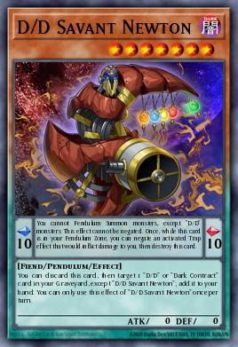 D/D Savant Newton Yu-Gi-Oh card