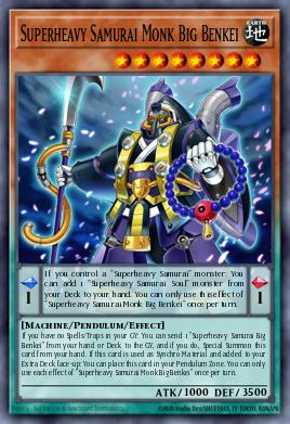 Superheavy Samurai Monk Big Benkei Yu-Gi-Oh card