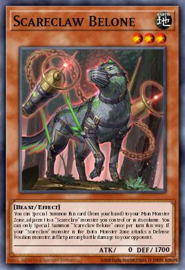 Scareclaw Belone Yu-Gi-Oh card