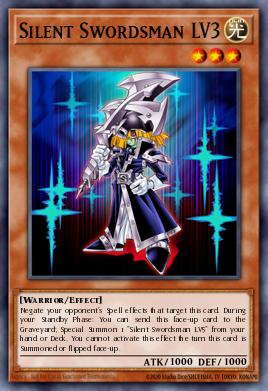 Silent Swordsman LV3 Yu-Gi-Oh card