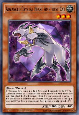 Advanced Crystal Beast Amethyst Cat Yu-Gi-Oh card