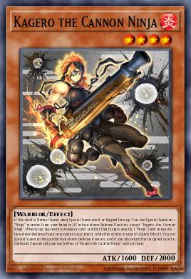 Kagero the Cannon Ninja Yu-Gi-Oh card