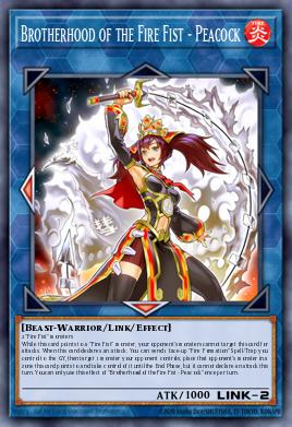 Brotherhood of the Fire Fist - Peacock Yu-Gi-Oh card