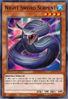 Night Sword Serpent Yu-Gi-Oh card
