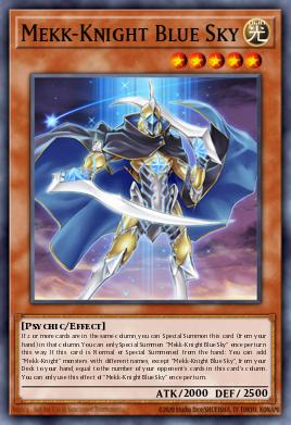Mekk-Knight Blue Sky Yu-Gi-Oh card