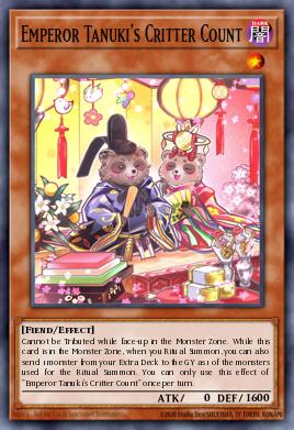 Emperor Tanuki's Critter Count Yu-Gi-Oh card