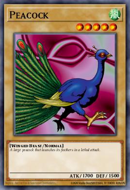 Peacock Yu-Gi-Oh card