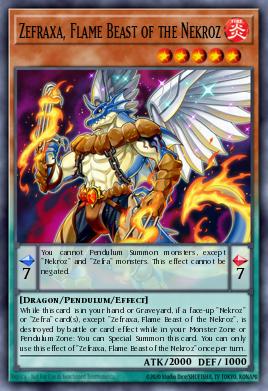 Zefraxa, Flame Beast of the Nekroz Yu-Gi-Oh card