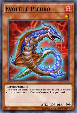 Evoltile Pleuro Yu-Gi-Oh card