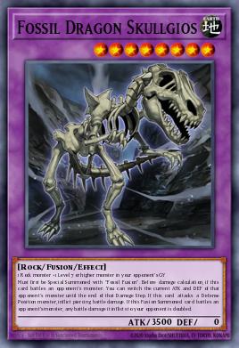 Fossil Dragon Skullgios Yu-Gi-Oh card