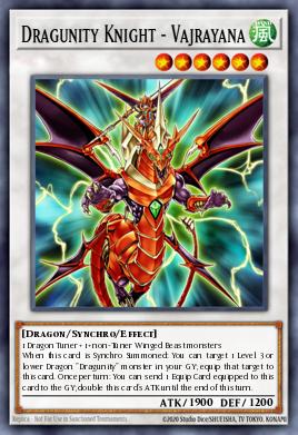 Dragunity Knight - Vajrayana Yu-Gi-Oh card