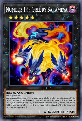 Number 14: Greedy Sarameya Yu-Gi-Oh card