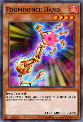 Prominence Hand Yu-Gi-Oh card