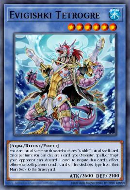 Evigishki Tetrogre Yu-Gi-Oh card