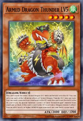 Armed Dragon Thunder LV5 Yu-Gi-Oh card