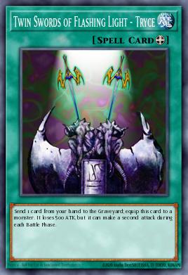 Twin Swords of Flashing Light - Tryce Yu-Gi-Oh card