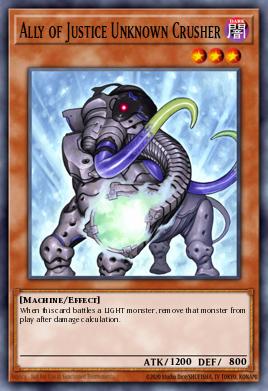 Ally of Justice Unknown Crusher Yu-Gi-Oh card
