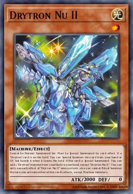 Drytron Nu II Yu-Gi-Oh card