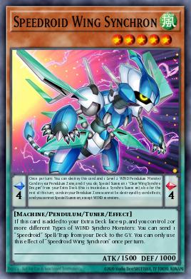 Speedroid Wing Synchron Yu-Gi-Oh card