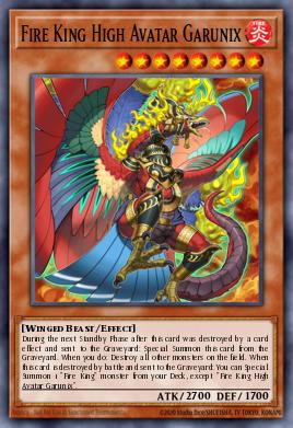 Fire King High Avatar Garunix Yu-Gi-Oh card