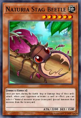 Naturia Stag Beetle Yu-Gi-Oh card