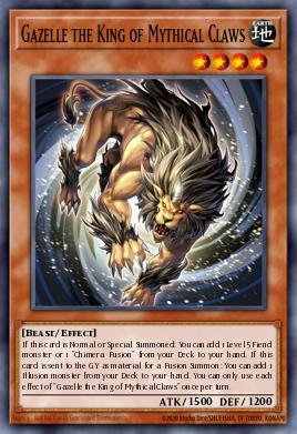 Gazelle the King of Mythical Claws Yu-Gi-Oh card
