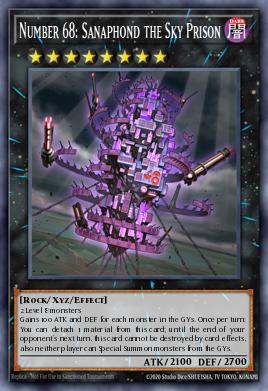 Number 68: Sanaphond the Sky Prison Yu-Gi-Oh card